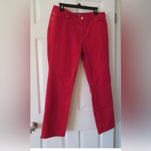 Chico’s So Slimming Red Denim Jeans Size 1.5